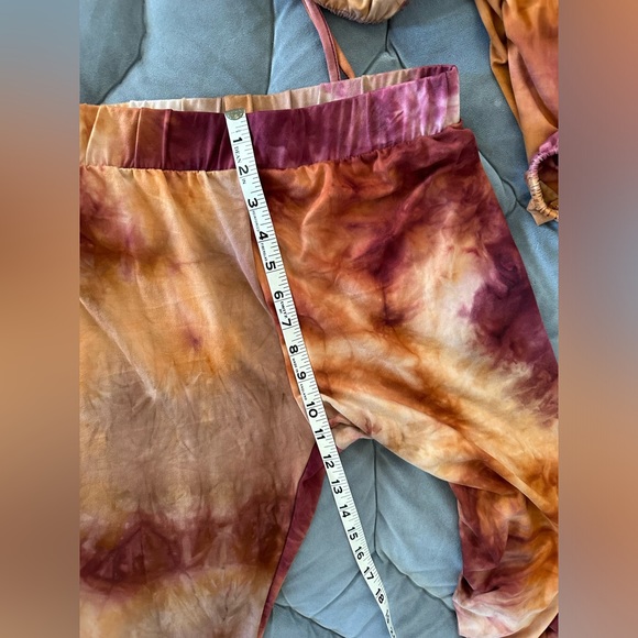 Ellie & Kate tie dye crop tops and pants set size L - Picture 7 of 11